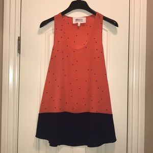 aliceblue Orange/Navy tank